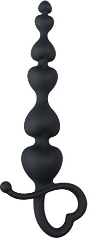 Analkette Schwarze Analkugeln mit Herzförmigem Griff - Easytoys Anal Collection