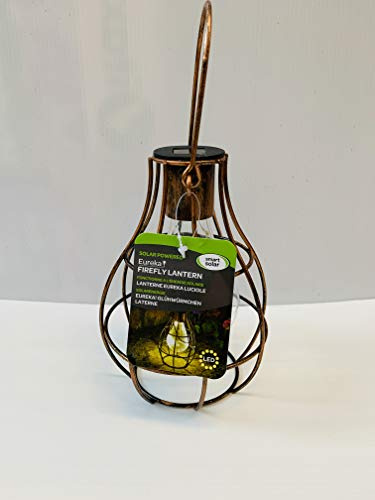 Smart Solar-Laterne „Eureka! Glühwürmchen“ aus Metall/Bronze/Glas, Medium