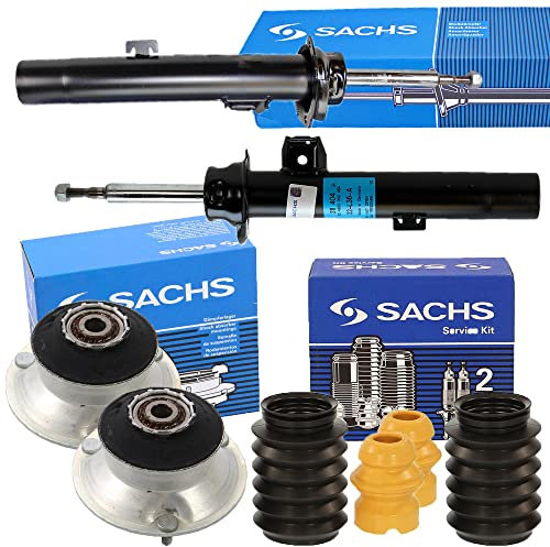 SACHS 2x Gasdruck Stoßdämpfer vorne inkl. Domlager & Staubschutzsatz für BMW 3er (E90), Touring (E91)