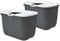 2er Sparpack Katzentoilette HOP IN Einstieg von Oben grau