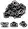 MroMax - Dadi per saldatura, M8, in acciaio al carbonio UNC, vite a 4 proiezioni, colore: argento, 10 pezzi