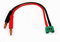 ikarex-shop 1x Ladekabel Kompatibel mit MPX Stecker auf 4mm Bananenstecker 22cm Goldstecker 4.0mm Adapterkabel RC Adapter