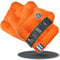LILENO HOME 4er Set Stuhlkissen Orange (38x38x8 cm) - Sitzkissen für Gartenstuhl, Küche oder Esszimmerstuhl - Bequeme UV-beständige Indoor u. Outdoor Stuhlauflage als Stuhl Kissen