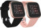 Ouwegaga Cinturino di Ricambio in Silicone Compatibile con Fitbit Versa Cinturino/Fitbit Versa Lite Cinturino/Fitbit Versa 2 Cinturino, Piccolo Nero/Rosa