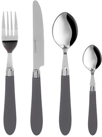 KASANOVA KASANOVA Set 24 posate Smooth grigio in acciaio Tavola