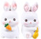 Amosfun Miniatur Hase Figuren Osterhase Ornament Tortenfiguren 2 Stück H?schen Mikrolandschaft Puppenhaus Feengarten DIY Hochzeit Geburtstag Ostern Party Tortendeko Kuchendekoration Stil B