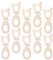 Amosfun Serviettenringe Holz Ostern Serviettenhalter DIY Unbemalte Holz Ostereier Huhnen Basteln Bemalen 20 Stück Serviettenschnallen Ostern Frühling Party Esstisch Dekorationen