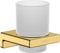 hansgrohe AddStoris - Zahnputzbecher, Zahnbürstenhalter für Wandmontage, Zahnbürstenbecher, verdeckte Befestigung, Badezimmer Zubehör, Polished Gold Optic, 41749990