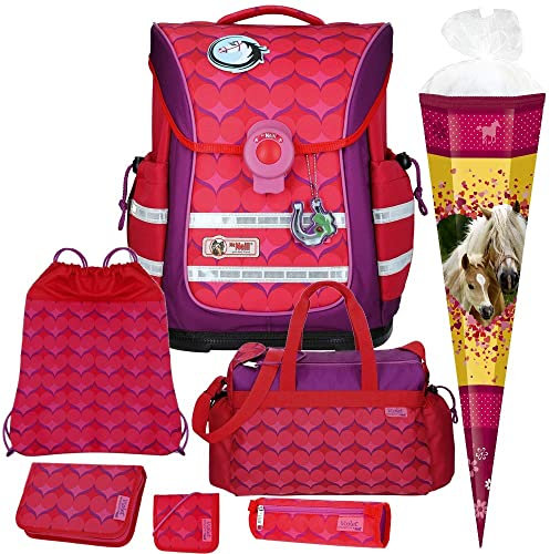 Primus-Versand VIOLET - Horse Pferd - McNeill ERGO Light PURE Schulranzen-Set 7tlg. mit SPORTTASCHE und SCHULTÜTE