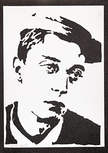 moreno-mata Echtes Handgemachtes Graffiti Buster Keaton Filme Aesthetic Poster & Kunstdrucke Bilder Plakat Handmade Deko Wandbilder Wohnzimmer Wanddeko Geschenke für Männer und Frauen