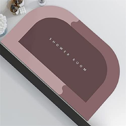 Super Absorbent Floor Mat, Badteppich Badezimmerteppich, Duschteppich, Badvorleger rutschfest Waschbar, Home Badematte, Soft Floor Mat for Home, Schnell Trocknend, Weinrot 30x40cm AJ8102