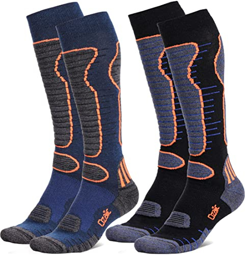 Ozaiic Unisex Merino Wool Ski Socks, Knee‑High Thermal Warm Cushioned