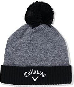 Callaway Herren Mens Pom 23 Beanie-Mütze, Grau / Schwarz, Einheitsgröße EU