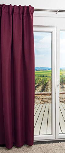 LYSEL - Dekoschal Diamond #1W in den Maßen (B x H): 135cm x 245cm in Bordeauxviolett/Rot