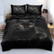 DXHOME Bettwäsche Katze 155x220 Haustier 3D Effekt Wendebettwäsche Weich Komfort Schwarz Mikrofaser Bettwäsche 3 teilig für Jugendliche Mädchen Jungen mit Reißverschluss und 2 Kissenbezüge 80x80 cm