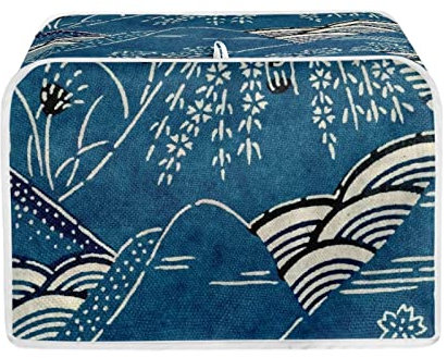 Kuiaobaty Housse pour grille-pain 2 tranches d'art japonais avec crochet, peinture de montagne pour petit appareil grille-pain
