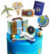 Rismise Adventure Cake Toppers - Airplane, Map, Camera, Heart, Suitcase Decorations for Travel Themed Party