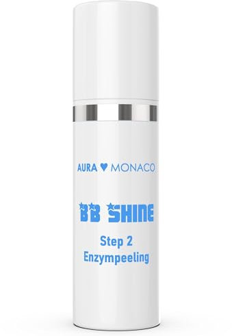 AURA Monaco | BB Shine Enzympeeling 50ml – Sanftes Enzym-Peeling fürs Gesicht mit Fruchtsäure & Squalan – Porenverfeinernd & reinigend – Für fettige & unreine Haut vor Microneedling