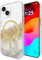 Case-Mate Karat Marble Mag-Safe Schutzhülle kompatibel mit Apple iPhone 15/14/13 Hülle Gold (Stoßfest, Echtes 24 Karat Blattgold, 3 m Fallschutz, Recyceltes Material) - Marmor/Transparent