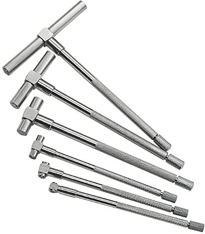 Myqqhbs Set di Calibri Telescopici da 8-150 Mm (5/16 Pollici-6 Pollici) 6 Pezzi Calibri Interni per Fori per Misurazioni All'Interno Dei Fori