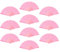 sourcing map Folding Fan Vintage Handheld Fans Plastic Folding Hand Fan Craft Folding Fan for Halloween Party Wedding Dancing Decoration Gifts 42x23cm/16.54x9.06,Pack of 10 (Pink)