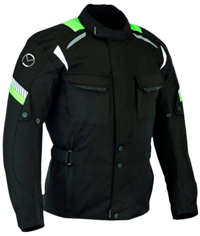 outletMOTARD Veste Moto Homme 4 Saisons pour Hiver et Été - Imperméable et Respirant - Avec Protections aux Épaules, Coudes et Dorsale