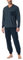 Schiesser Herren Schlafanzug Lang-Comfort Nightwear Pyjamaset, Jeansblau_181162, 60