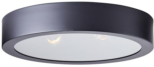 Brilliant Lampe Sandros Deckenleuchte 31cm schwarz/glas Metall/Holz schwarz 2x D45, E14, 40 W