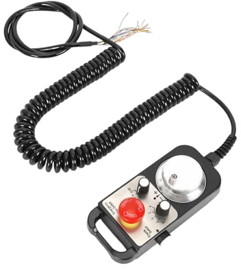 CNC Handsteuerung MPG Pendant 4 Achsen Not-Aus Handrad - Universal Controller für CNC Maschinen, LED-Anzeige, Magnetische Halterung, Hochwertiges Gehäuse, 6ft Kabel, TTL-Ausgang