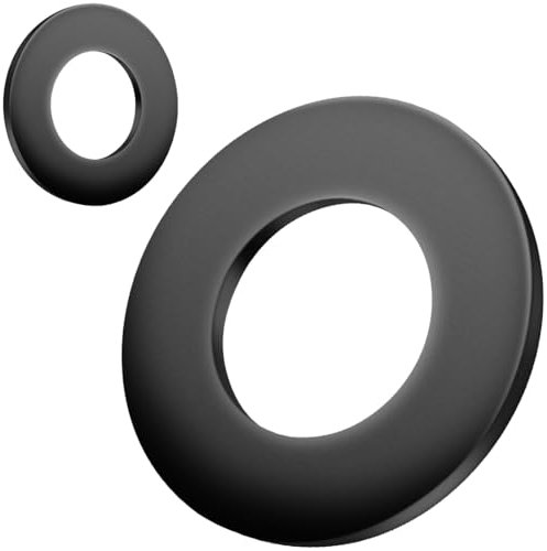 BOUMVID Arandelas Planas M27 x 50 mm, 2 Piezas Arandelas Metálicas Tóricas Arandela Plana Grande Negro, Arandelas Negras Metalicas Espaciadoras de Acero al Carbono para Tornillos Sujetadores