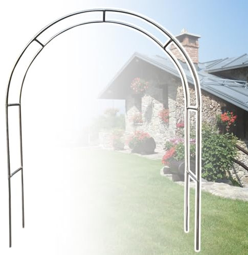 Rosenbogen Aus Edelstahl Für Kletterrosen Gartenbogen Für Garten Dekoration Wetterbeständig Rankhilfe Spalier(Size:3.5 * 2.4m(11 * 7.9ft))