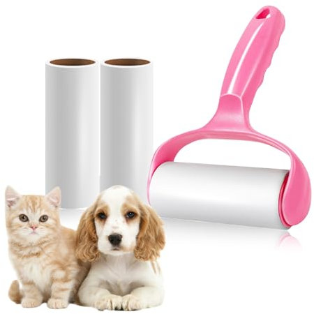 Rouleau Adhesif Vetement,180 Feuilles (3 Rouleaux), Brosse Adhesive Poils Animaux,Rouleaux Adhesifs Poils,Adaptées aux Vêtements, Meubles, Tapis, éPilateur pour Chiens et Chats