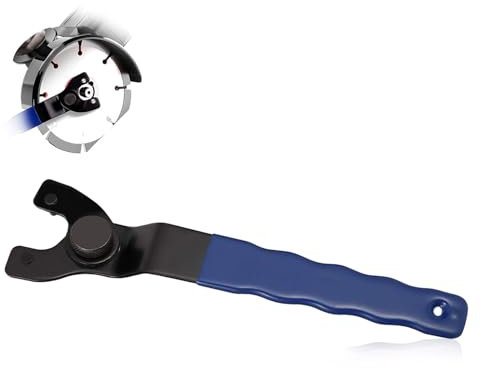 Angle Wrenchv, Metal Lock Nut Wrench, Angle Grinder Adjustable Spanner, Grinder Wrench Key with Plastics Non-Slip Handle, Angle Grinder Accessories for Multiple Models of Angle Grinders（Blue）