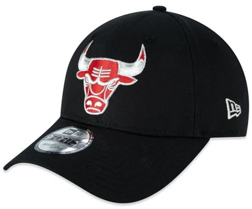 New Era 9Forty - Berretto in Metallo Chicago Bulls, Nero, Taglia Unica
