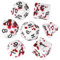 OriCraft D20 Red Dot Würfel DND Würfelset Realistische Halloween D20 Splatter Würfel Polyedrische Rollenspielwürfel Dungeons and Dragons Würfel