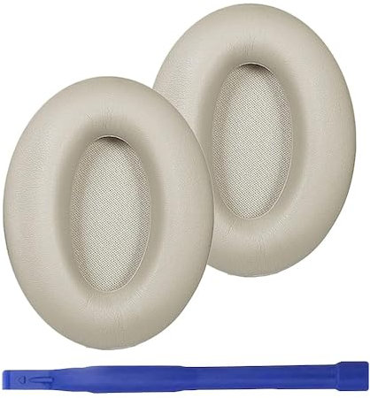 umvowuxa Almohadillas de repuesto compatibles con auriculares Sony WH-1000XM3, piel sintética suave (platino)