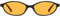 LJCZKA Retro Ovale Sonnenbrille für Damen, 90er Vintage Kleine Katzenaugen Sonnenbrille Mode Oval Brille Schmal Rahmen Schattierungen mit UV Schutz (Schwarz Gelb)