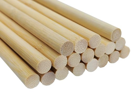 Lot de 30 Baguettes en Bambou - Pour Travaux Manuels et Décoration - 30 cm x 10 mm