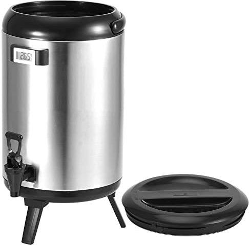 Natudeco Isolierter Getränkespender aus Edelstahl, Milchtransportfässer, Milcheimer, Krug, Weinfass, Kanister für heißes Wasser, Milch, Tee, Kaffee