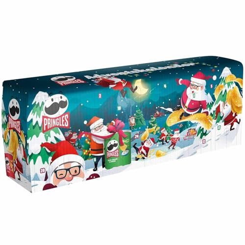 Pringles Adventskalender 2024, Chips Advent Kalender, Knabberspaß, Snack Highlights in verschiedenen Sorten