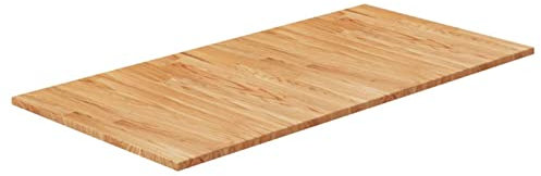 Homgoday Encimera baño Madera Maciza tratada marrón Claro 100x50x1,5 cm, Encimera para Armario Tocador Baño Lavabo Tablero Superficie, Encimera para Lavabo Mesa Mueble