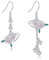 DAYLINLOVE Orecchini a forma di fiore di ciliegio, in argento Sterling 925, con fiori rosa a ventaglio, da appendere, con fiori giapponesi, idea regalo per l'anniversario di donna, ragazza, madre,