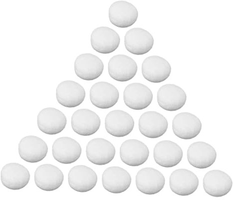 DECHOUS 1 Satz Künstlicher Schneeball Schneeballhersteller Schneekugel Gefälschte Schneebälle Weihnachts-hüpfburgen Gefälschter Schneeball Schneebälle Weiß Polypropylen 50 Stück