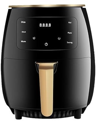 PCJUNLINH Digital Air Fryer, 5L, No Oil, Air Fryer, Super Crispy, Bake, Bake, Reheat, Dehydrate, Non-Stick, (black, 6L)