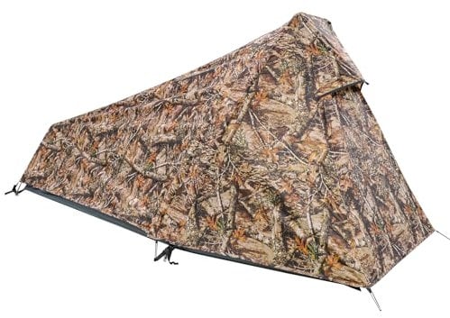 GEERTOP 1 Person Biwakzelt Biwaksack Zelt Trekkingzelt Campingzelt Minipack Leicht, 3 bis 4 Jahreszeiten für Outdoor Camping Wandern Reisen und Klettern (Blatt, 245x110x110 cm)