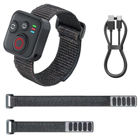 Blue-Tooth Remote Control for Insta360 X5/X4/X3/Go 3S/ACE pro 2/ACE Pro/ONE X2, 50M Range Action Remote, 96 Hours Long Battery Life, with Long and Short Mounting Straps