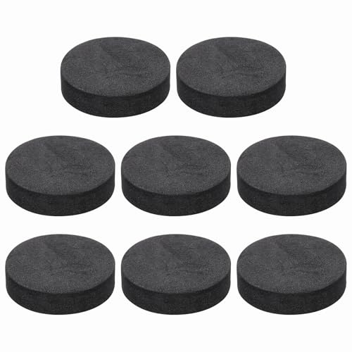 QUARKZMAN 8 Pcs Patins D'Isolation pour Haut-Parleur 40mmx10mm Noir | Unilatéraux, Base Anti-Dérapante En Mousse Absorption Des Chocs, Patins Pour Support D'Amplificateur Tapis