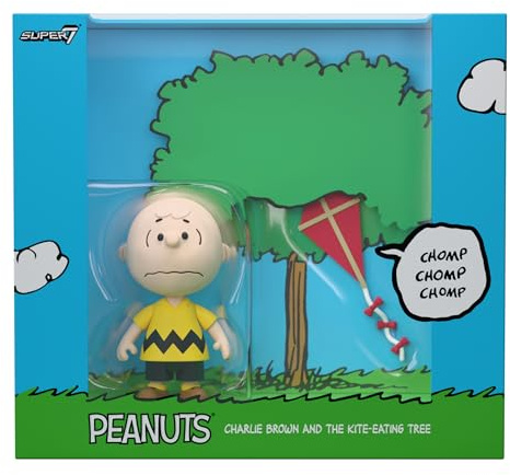 SUPER7 Peanuts Reaction Figures - Charlie Brown and The Kite-Eating Tree (Diorama Box) Action Figure