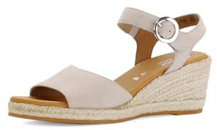 Gabor Damen Keilsandalen, Frauen Sandalen,h-Weite,Leder-Sohle,Cherry,Merlot,Sport-Dynamic,g-Weite,glatt-Leder,antikrosa,Oak (Jute),39 EU / 6 UK