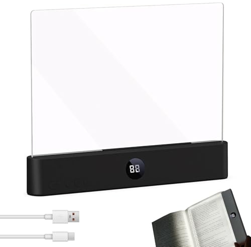 Nexoria Leselampe Buch, Smart LED Book Light Buchlampe mit 3 Farben und Timer LED Panel Leselampe USB Wiederaufladbare Buchlicht Leselicht Buch Buchseite Licht für Leser Schüler (Schwarz)